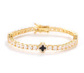 BLACK | Mini Clover Tennis Bracelet
