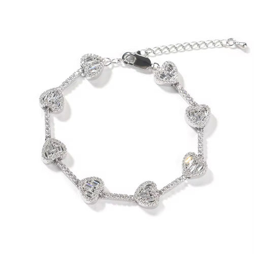 Amour Heart Tennis Bracelet
